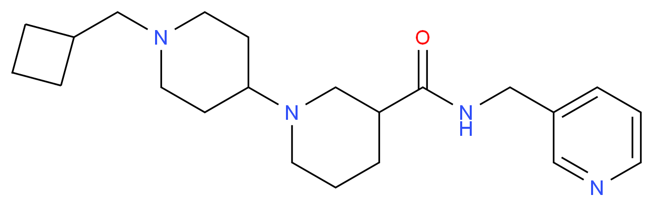 1'-(cyclobutylmethyl)-N-(pyridin-3-ylmethyl)-1,4'-bipiperidine-3-carboxamide_分子结构_CAS_)