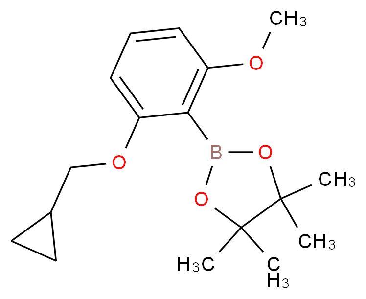 2-Cyclopropylmethoxy-6-methoxyphenylboronic acid pinacol ester_分子结构_CAS_1204580-89-1)