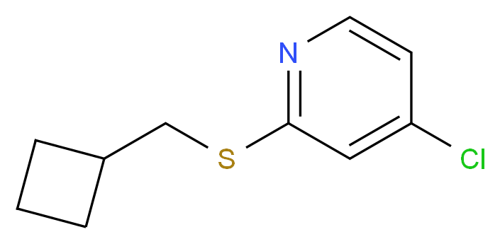 4-chloro-2-[(cyclobutylmethyl)sulfanyl]pyridine_分子结构_CAS_1346707-40-1