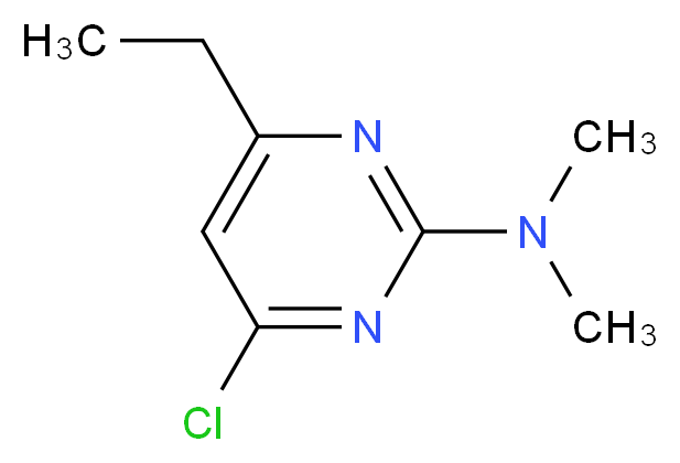 4-chloro-6-ethyl-N,N-dimethylpyrimidin-2-amine_分子结构_CAS_71406-66-1