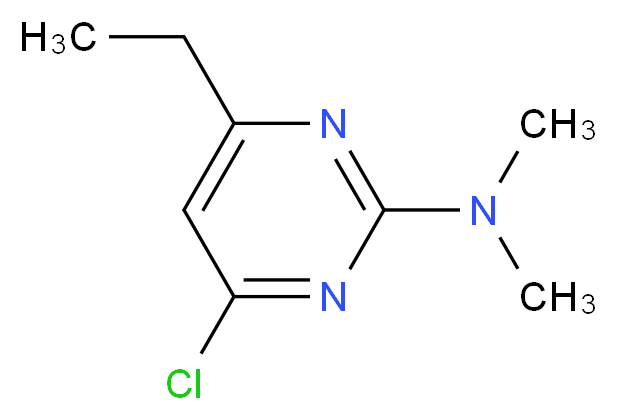 4-Chloro-6-ethyl-N,N-dimethylpyrimidin-2-amine_分子结构_CAS_71406-66-1)