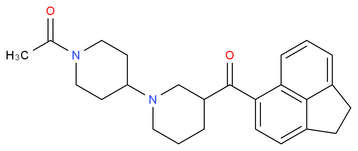 (1'-acetyl-1,4'-bipiperidin-3-yl)(1,2-dihydro-5-acenaphthylenyl)methanone_分子结构_CAS_)