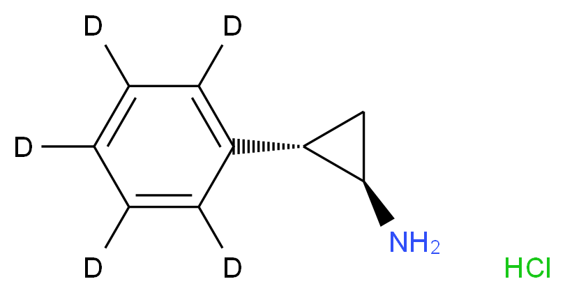 rac trans-2-Phenylcyclopropylamine-d5 Hydrochloride _分子结构_CAS_107077-98-5)