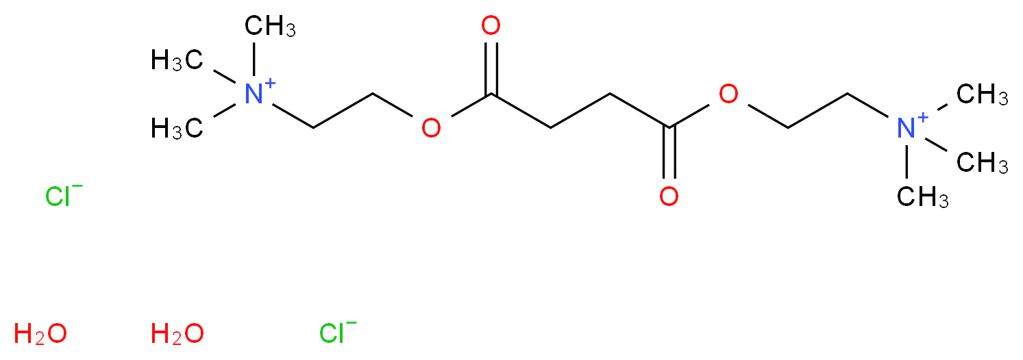 SUCCINYLCHOLINE CHLORIDE DIHYDRATE_分子结构_CAS_71-27-2)