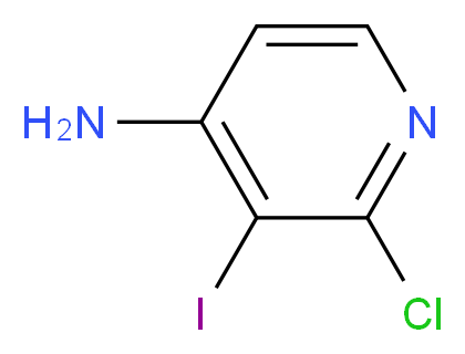 4-Amino-2-chloro-3-iodopyridine_分子结构_CAS_909036-46-0)