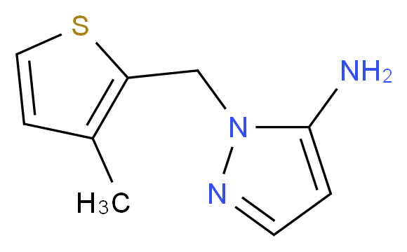 1-[(3-methylthiophen-2-yl)methyl]-1H-pyrazol-5-amine_分子结构_CAS_956387-06-7