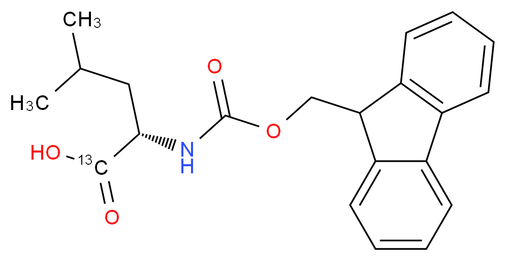 Fmoc-Leu-OH-1-13C_分子结构_CAS_202114-53-2)