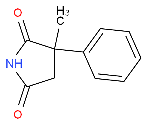 α-甲基-α-苯基琥珀酰亚胺_分子结构_CAS_1497-17-2)