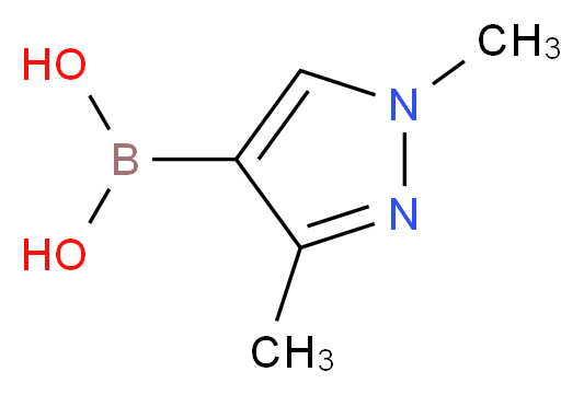 1,3-DIMETHYL-1H-PYRAZOL-4-YLBORONIC ACID_分子结构_CAS_1146616-03-6)