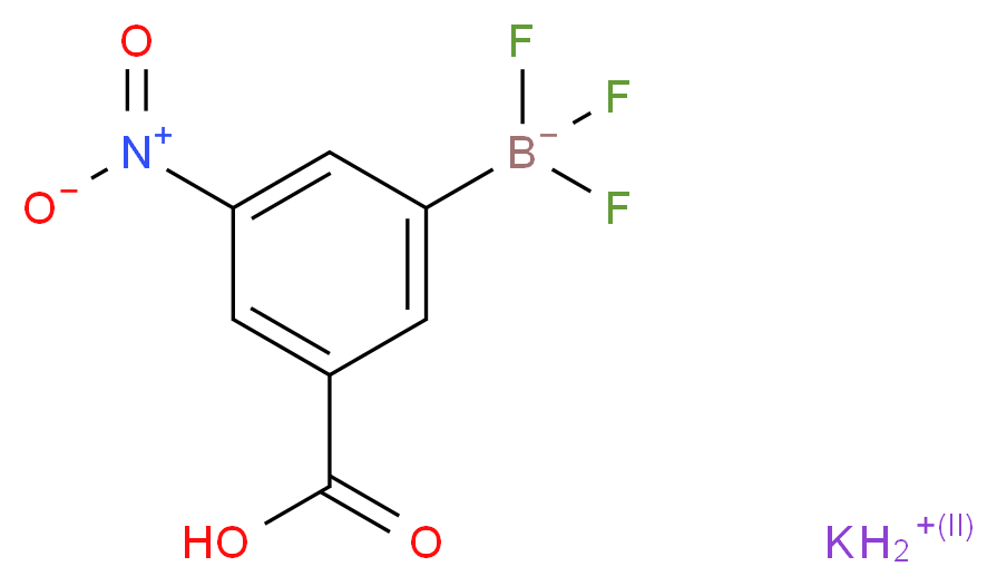 3-羧基-5-硝基苯基三氟硼酸钾_分子结构_CAS_850623-76-6)