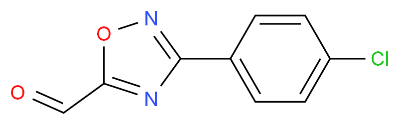 3-(4-chlorophenyl)-1,2,4-oxadiazole-5-carbaldehyde_分子结构_CAS_73217-76-2)