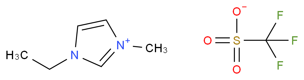 1-乙基-3-甲基咪唑 三氟甲烷磺酸盐98+%_分子结构_CAS_145022-44-2)