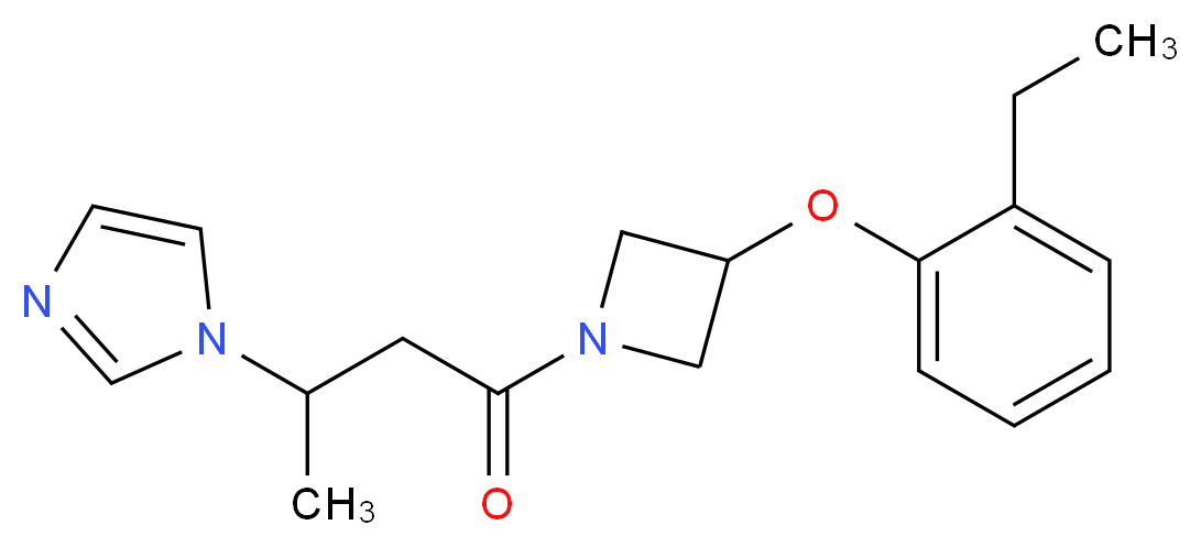 1-{3-[3-(2-ethylphenoxy)-1-azetidinyl]-1-methyl-3-oxopropyl}-1H-imidazole_分子结构_CAS_)