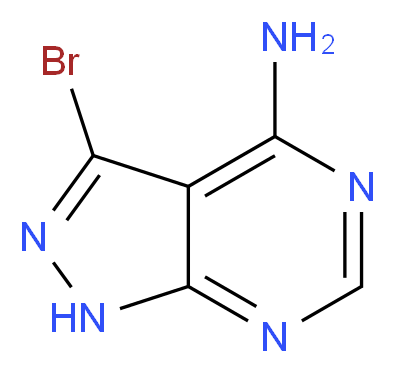 3-Bromo-1H-pyrazolo[3,4-d]pyrimidin-4-amine_分子结构_CAS_83255-86-1)