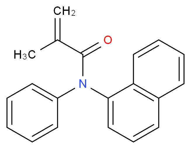 2-methyl-N-(naphthalen-1-yl)-N-phenylprop-2-enamide_分子结构_CAS_141029-31-4