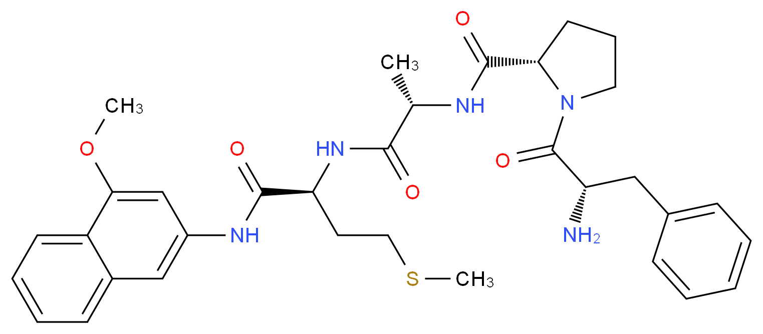 Phe-Pro-Ala-Met 4-methoxy-β-naphthylamide_分子结构_CAS_100930-06-1)