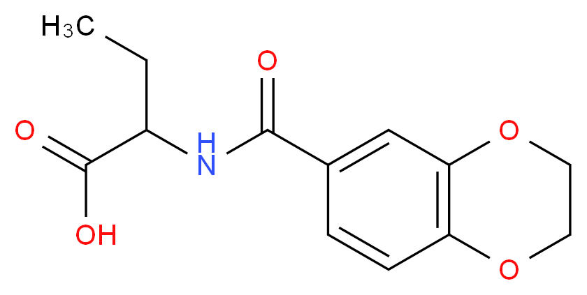 2-[(2,3-Dihydro-benzo[1,4]dioxine-6-carbonyl)-amino]-butyric acid_分子结构_CAS_436855-75-3)