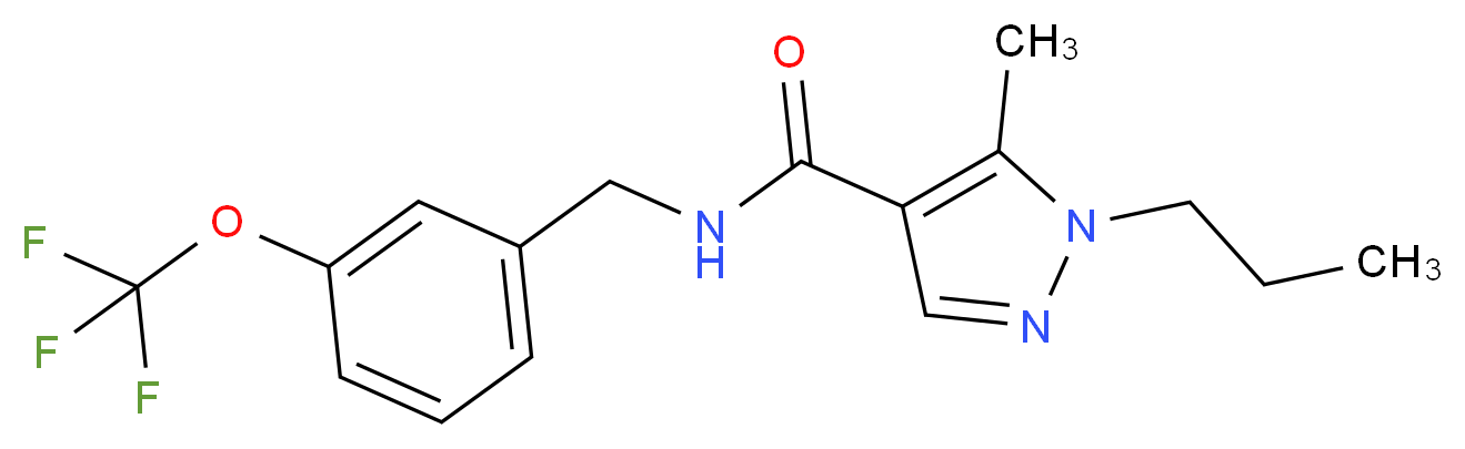 5-methyl-1-propyl-N-[3-(trifluoromethoxy)benzyl]-1H-pyrazole-4-carboxamide_分子结构_CAS_)
