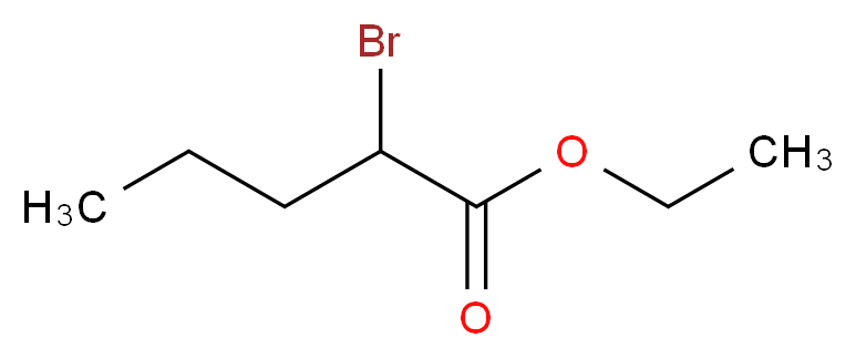 2-溴戊酸乙酯_分子结构_CAS_615-83-8)