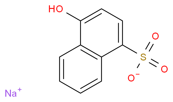 4-羟基-1-萘磺酸 钠盐_分子结构_CAS_6099-57-6)