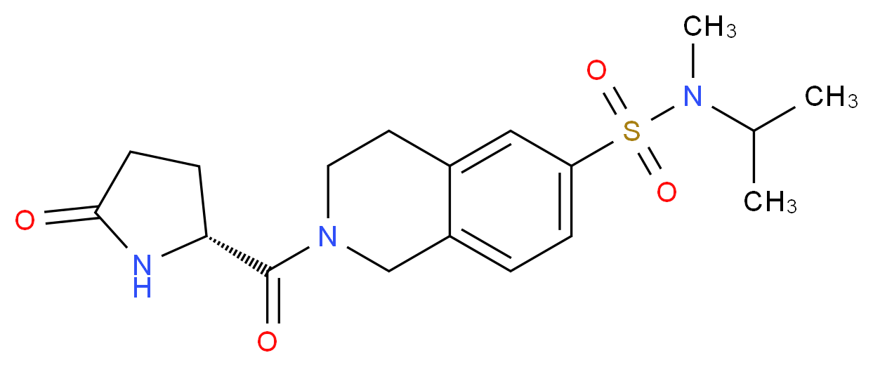 N-isopropyl-N-methyl-2-(5-oxo-D-prolyl)-1,2,3,4-tetrahydroisoquinoline-6-sulfonamide_分子结构_CAS_)