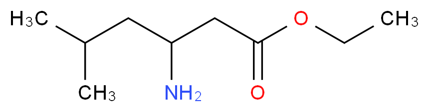 ethyl 3-amino-5-methylhexanoate_分子结构_CAS_90726-94-6)