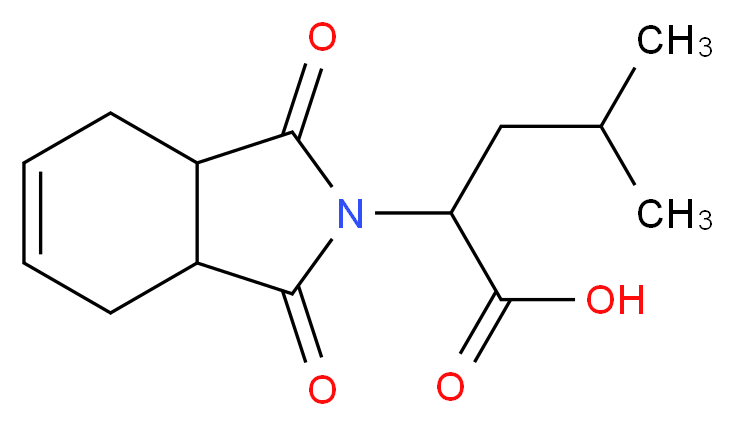 2-(1,3-Dioxo-1,3,3a,4,7,7a-hexahydro-isoindol-2-yl)-4-methyl-pentanoic acid_分子结构_CAS_69705-72-2)