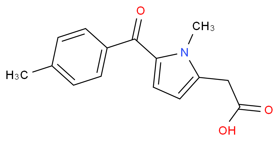 1-Methyl-5-p-toluoylpyrrole-2-acetic acid_分子结构_CAS_26171-23-3)