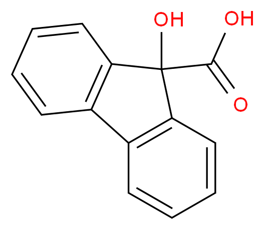 9-hydroxy-9H-fluorene-9-carboxylic acid_分子结构_CAS_467-69-6