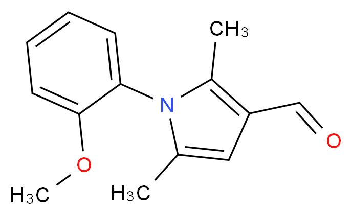 1-(2-methoxyphenyl)-2,5-dimethyl-1H-pyrrole-3-carbaldehyde_分子结构_CAS_124678-35-9