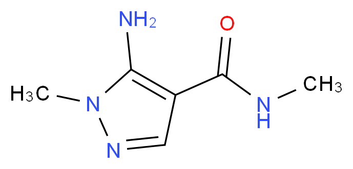 5-amino-N,1-dimethyl-1H-pyrazole-4-carboxamide_分子结构_CAS_1022962-66-8