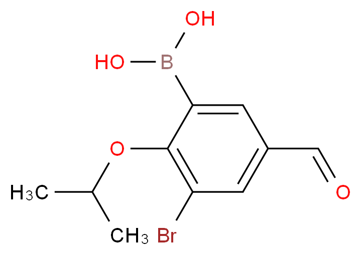 3-溴-2-异丙氧基-5-甲酰基苯基硼酸_分子结构_CAS_1072951-86-0)