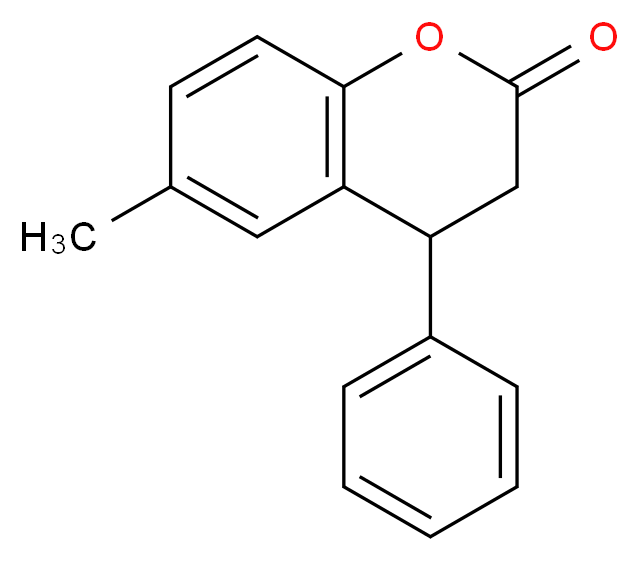 6-Methyl-4-phenylchroman-2-one_分子结构_CAS_40546-94-9)