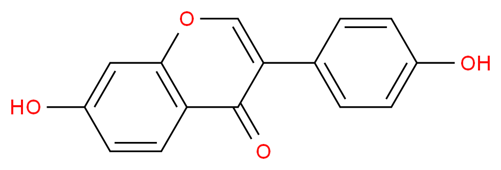 7-hydroxy-3-(4-hydroxyphenyl)-4H-chromen-4-one_分子结构_CAS_486-66-8