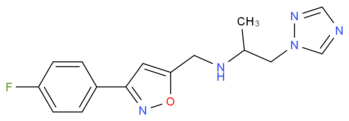 N-{[3-(4-fluorophenyl)isoxazol-5-yl]methyl}-1-(1H-1,2,4-triazol-1-yl)propan-2-amine_分子结构_CAS_)