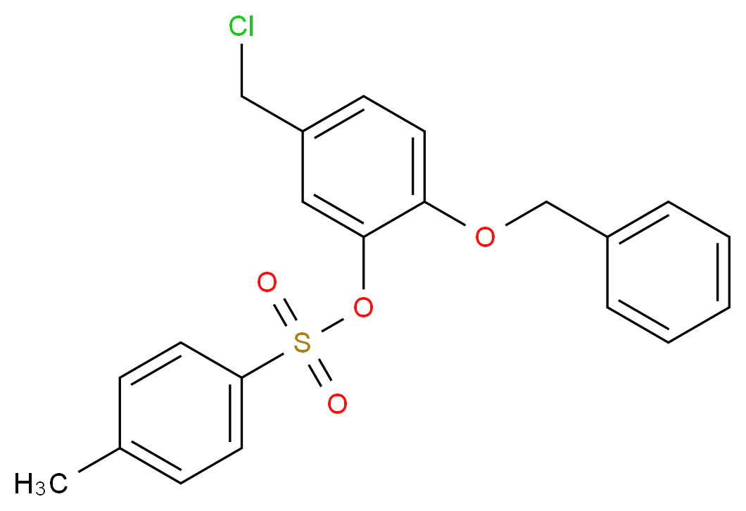 6-(Benzyloxy)-α-chloro-m-cresol p-Toluenesulfonate_分子结构_CAS_65615-25-0)