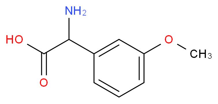 AMINO-(3-METHOXY-PHENYL)-ACETIC ACID_分子结构_CAS_7314-43-4)