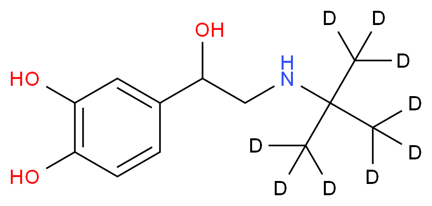 4-(1-hydroxy-2-{[2-(<sup>2</sup>H<sub>3</sub>)methyl(<sup>2</sup>H<sub>6</sub>)propan-2-yl]amino}ethyl)benzene-1,2-diol_分子结构_CAS_1346598-08-0