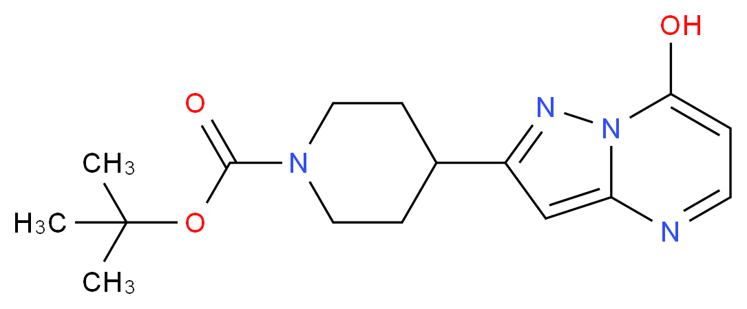 tert-butyl 4-{7-hydroxypyrazolo[1,5-a]pyrimidin-2-yl}piperidine-1-carboxylate_分子结构_CAS_1228631-09-1