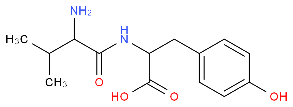 2-(2-amino-3-methylbutanamido)-3-(4-hydroxyphenyl)propanoic acid_分子结构_CAS_3061-91-4