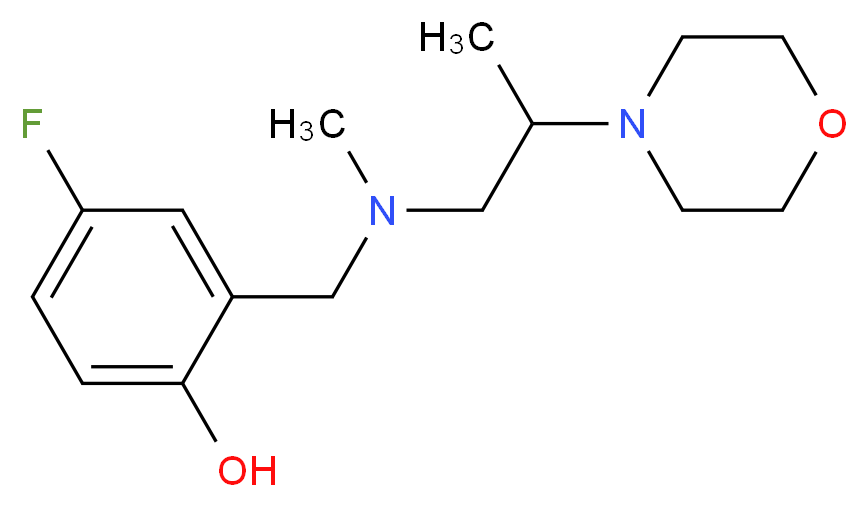 4-fluoro-2-{[methyl(2-morpholin-4-ylpropyl)amino]methyl}phenol_分子结构_CAS_)