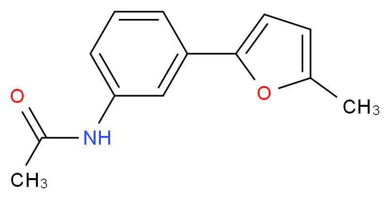 N-[3-(5-Methyl-2-furyl)phenyl}acetamide_分子结构_CAS_)