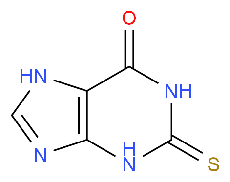 2-sulfanylidene-2,3,6,7-tetrahydro-1H-purin-6-one_分子结构_CAS_2487-40-3