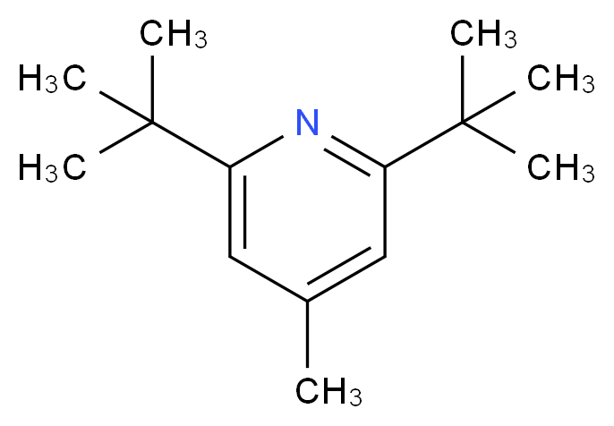 2,6-Bis(tert-butyl)-4-methylpyridine_分子结构_CAS_38222-83-2)