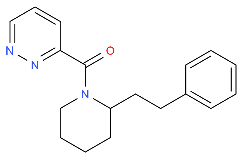 3-{[2-(2-phenylethyl)-1-piperidinyl]carbonyl}pyridazine_分子结构_CAS_)