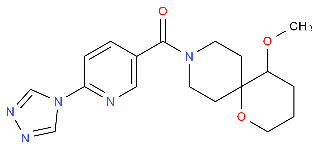5-methoxy-9-{[6-(4H-1,2,4-triazol-4-yl)pyridin-3-yl]carbonyl}-1-oxa-9-azaspiro[5.5]undecane_分子结构_CAS_)