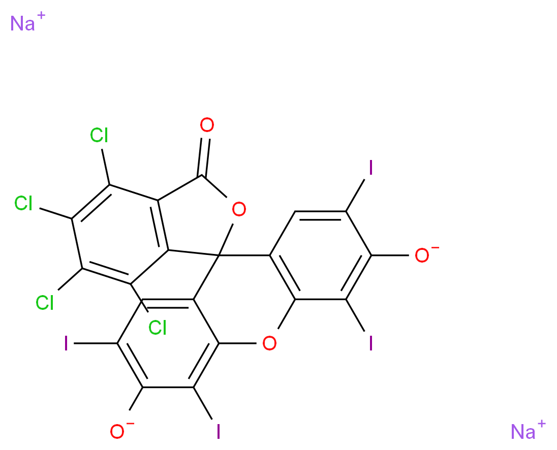 孟加拉玫瑰红_分子结构_CAS_632-69-9)