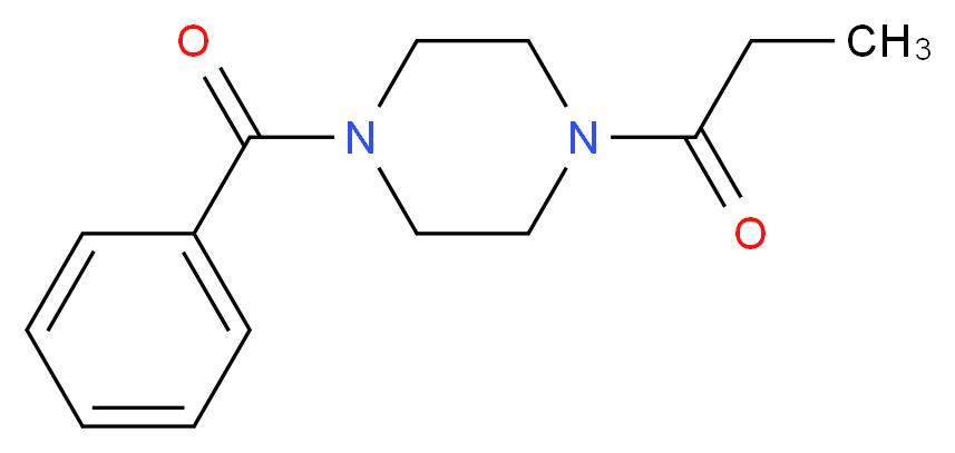 1-(4-benzoylpiperazin-1-yl)propan-1-one_分子结构_CAS_314728-85-3