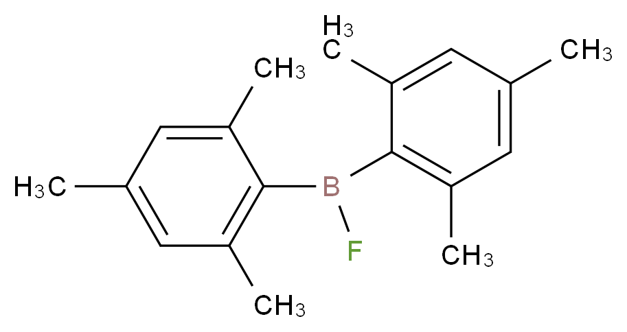 fluorobis(2,4,6-trimethylphenyl)borane_分子结构_CAS_436-59-9