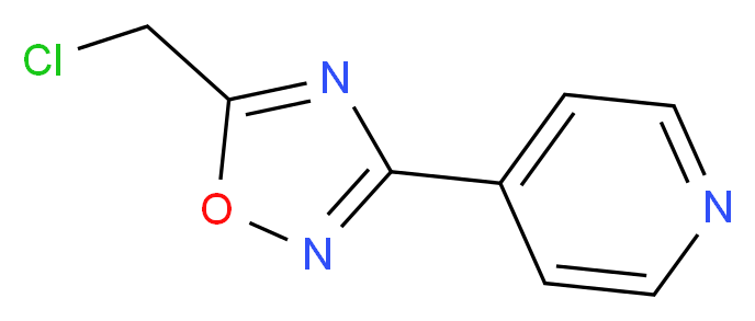 4-(5-Chloromethyl-1,2,4-oxadiazol-3-yl)pyridine_分子结构_CAS_50737-35-4)